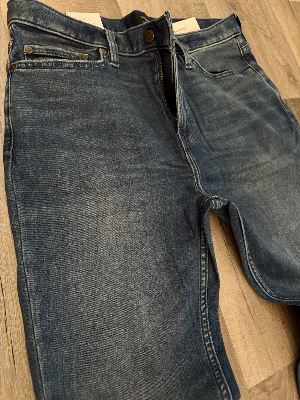 Banana Republic Premium Slim Fit Jeans Mens Size 42 X 32 Travel Blue Stretch NEW